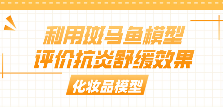 利用斑马鱼模型评价抗炎舒缓效果